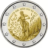 Coincard 2 Euro Sondermünze Andorra 2024 "Mountainbike WM"