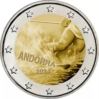 Coincard 2 Euro Sondermünze Andorra 2024 "100.Jahre Ski"