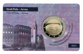 Coincard 2 Euro Sondermünze Kroatien 2025 "Pula Arena"