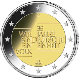 2 Euro Sondermünze Deutschland 2025 "35 Jahre Deutsche Einheit"