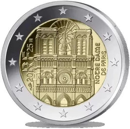 Coincard 2 Euro Sondermünze Frankreich 2025"Notre Dame"