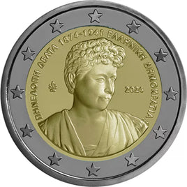 2 Euro Sondermünze Griechenland 2024"Penelope Delta"