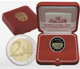 PP 2 Euro Sondermünze Monaco 2025"Marquisat des Baux" in Originalbox