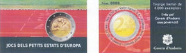 PP 2 Euro Sondermünze Andorra 2025 "Kleinstaaten Spiele"Polierte Platte