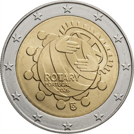 2 Euro Sondermünze Portugal 2026 "Rotary Club"