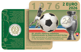 Coincard 2 Euro Sondermünze Slowakei 2026" Fussball"