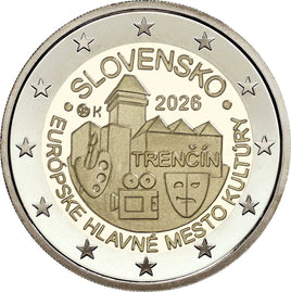 2 Euro Sondermünze Slowakei 2026" Trencin"