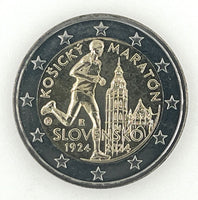 PP 2 Euro Sondermünze Slowakei 2024" 100.Jahre Kosice Marathon"Polierte Platte