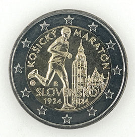 2 Euro Sondermünze Slowakei 2024" 100.Jahre Kosice Marathon"