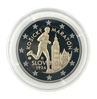 PP 2 Euro Sondermünze Slowakei 2024" 100.Jahre Kosice Marathon"Polierte Platte