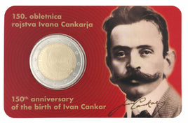 Coincard 2 Euro Sondermünze Slowenien 2026"Ivan Cankar"