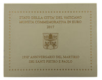 2 Euro Sondermünze Vatikan 2017"St.Peter&St.Paul"im Blister