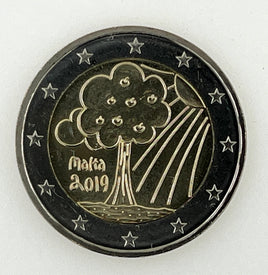 2 Euro Sondermünze Malta 2019"Natur & Umwelt"