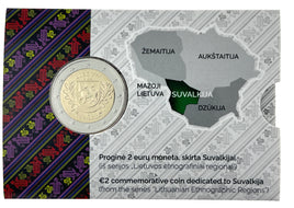 Coincard 2 Euro Sondermünze Litauen 2022"Regionen-Suvalkija"