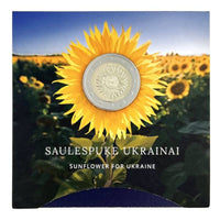 Coincard 2 Euro Sondermünze Lettland 2023 "Ukrainische Sonnenblume"